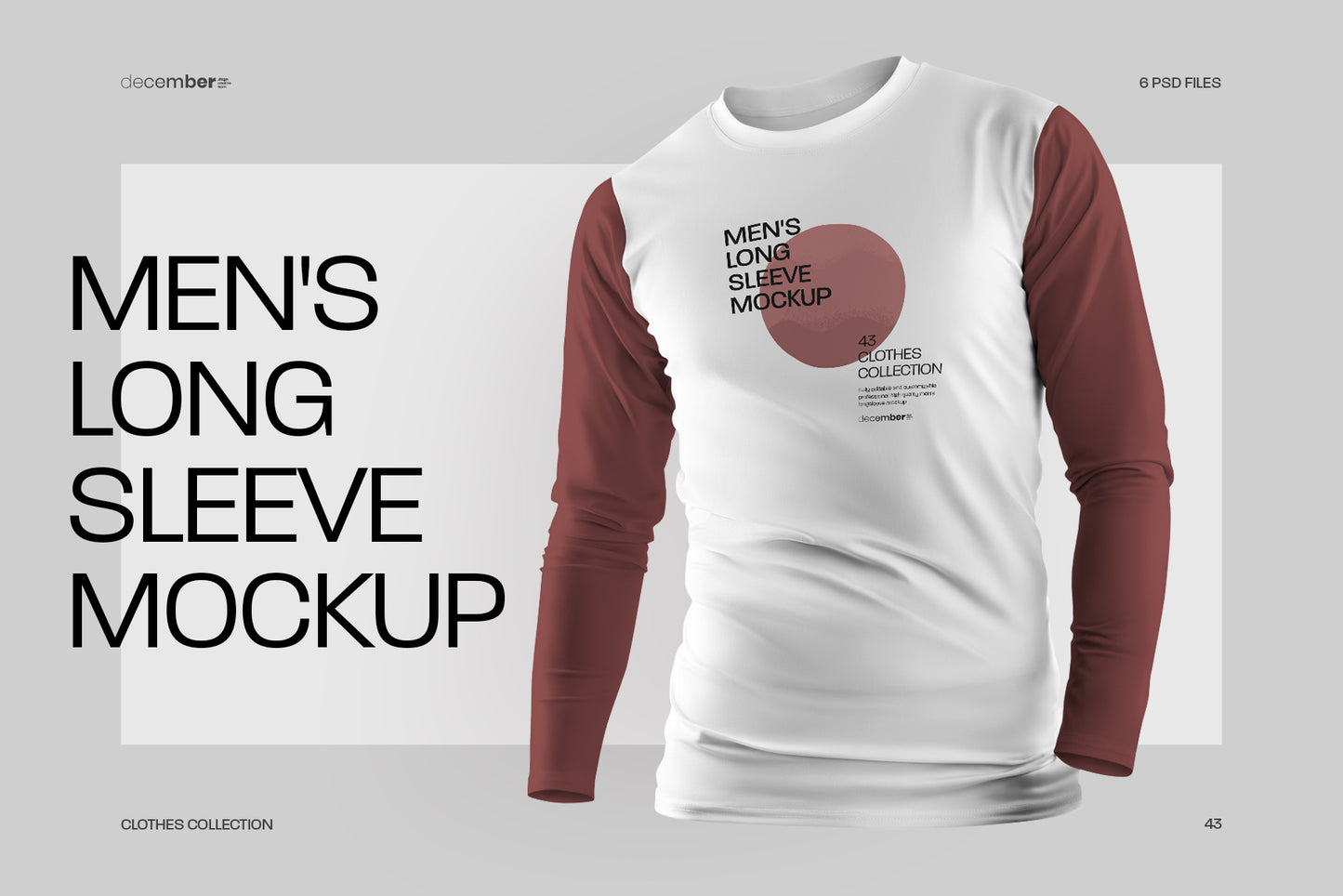 5 Men's Mockups Longsleeve T-Shirt