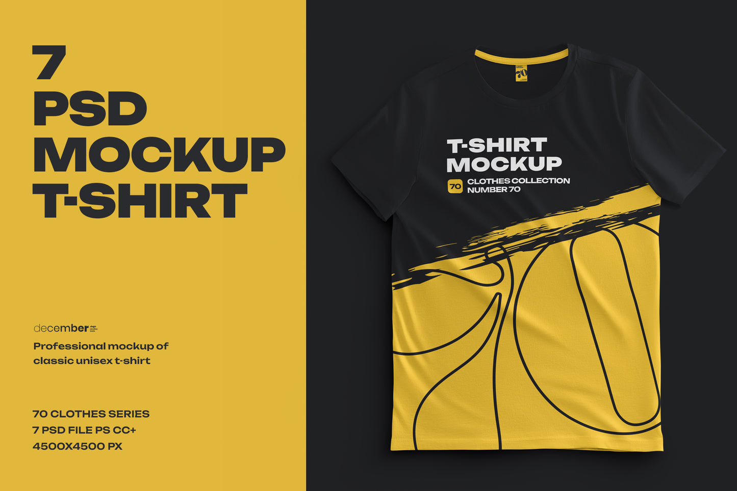 7 Mockups Classic Unisex T-Shirt
