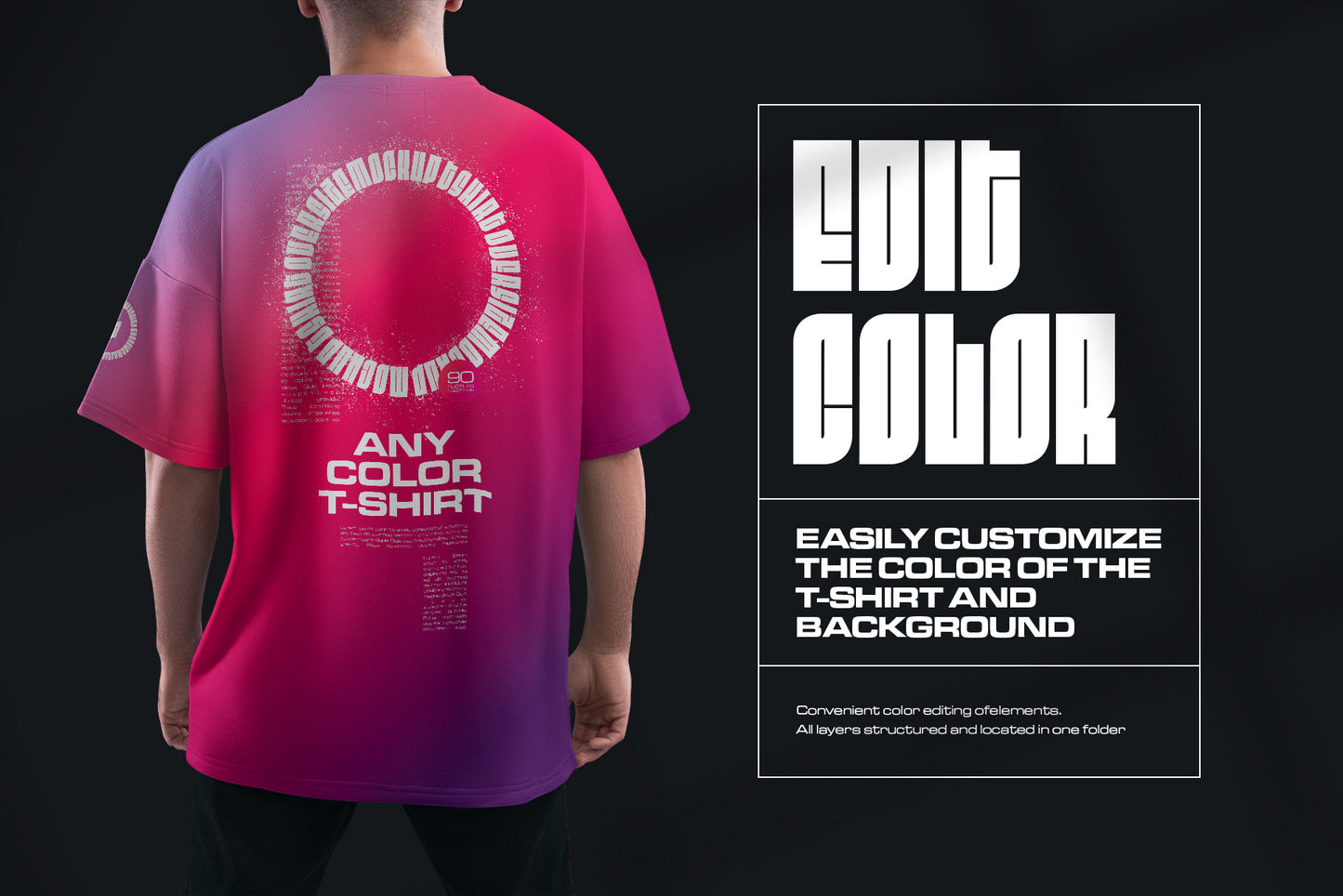 5 Mockups Oversize T-shirt