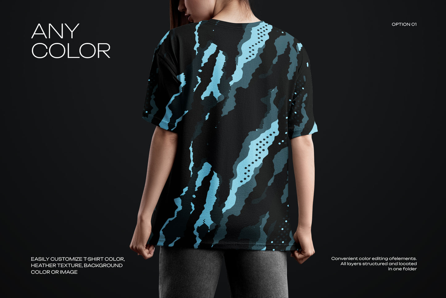 5 Mockups Woman Oversize T-Shirt