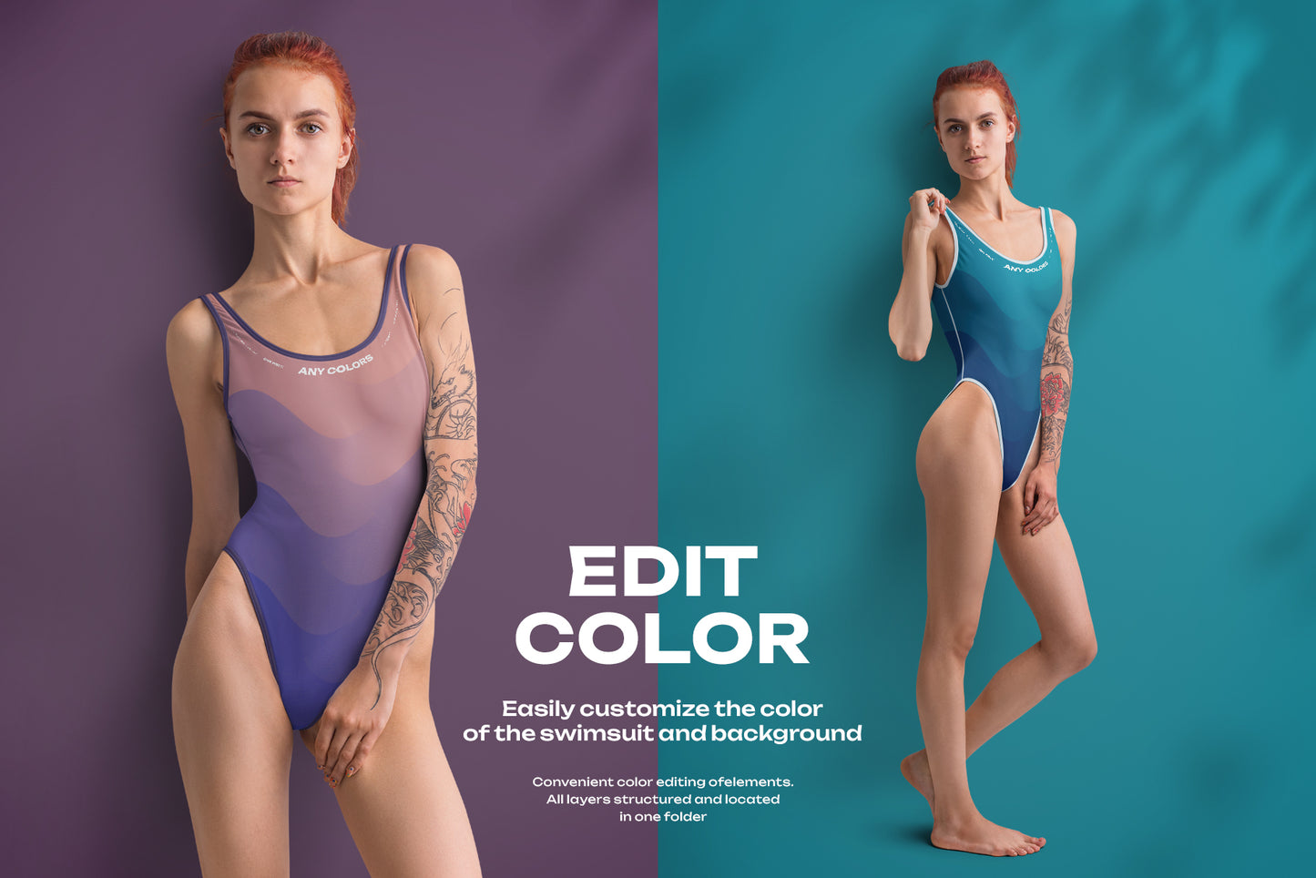 7 Athletic One Piece Swimsuit Mockups