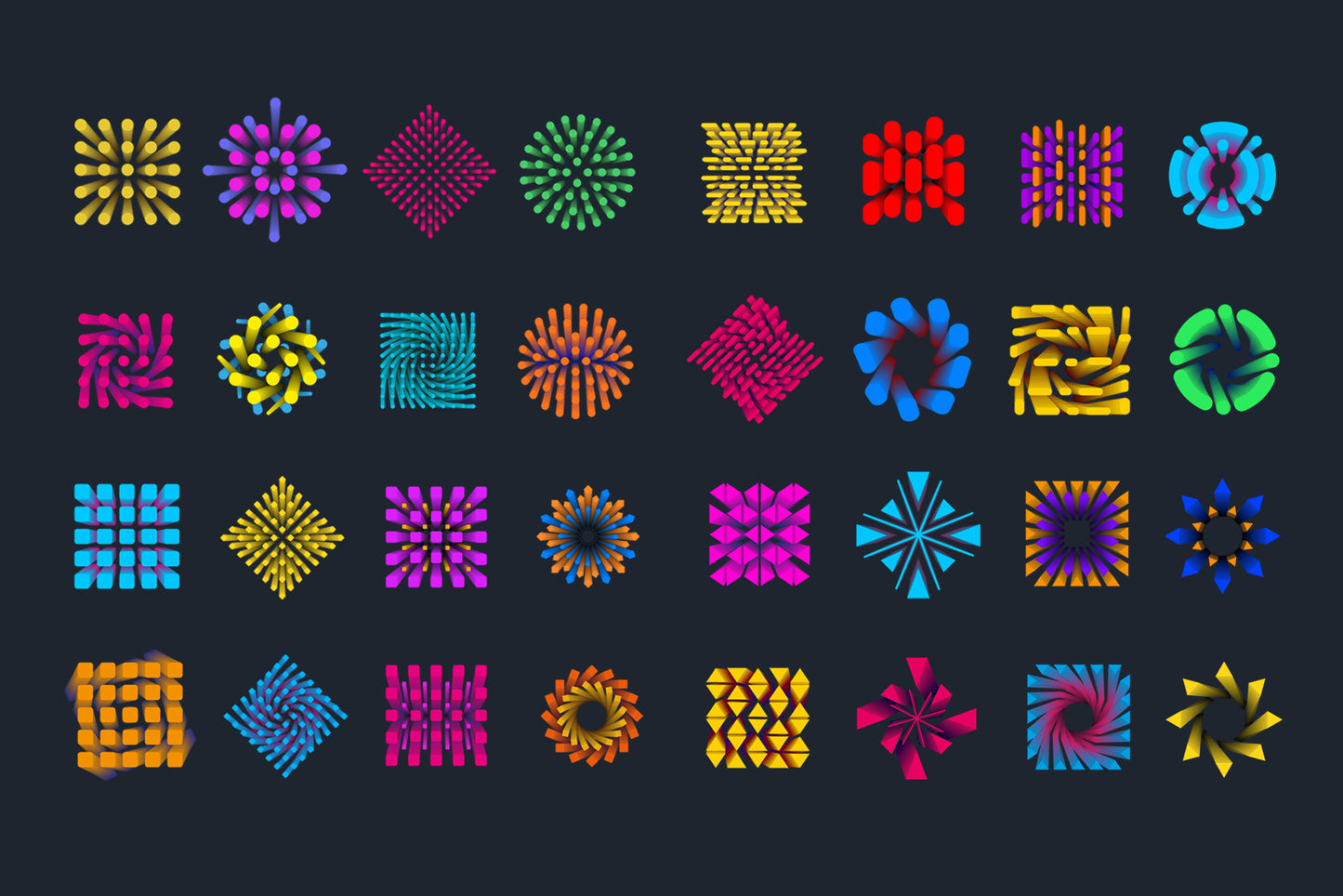 80 Abstract Veectors Shapes