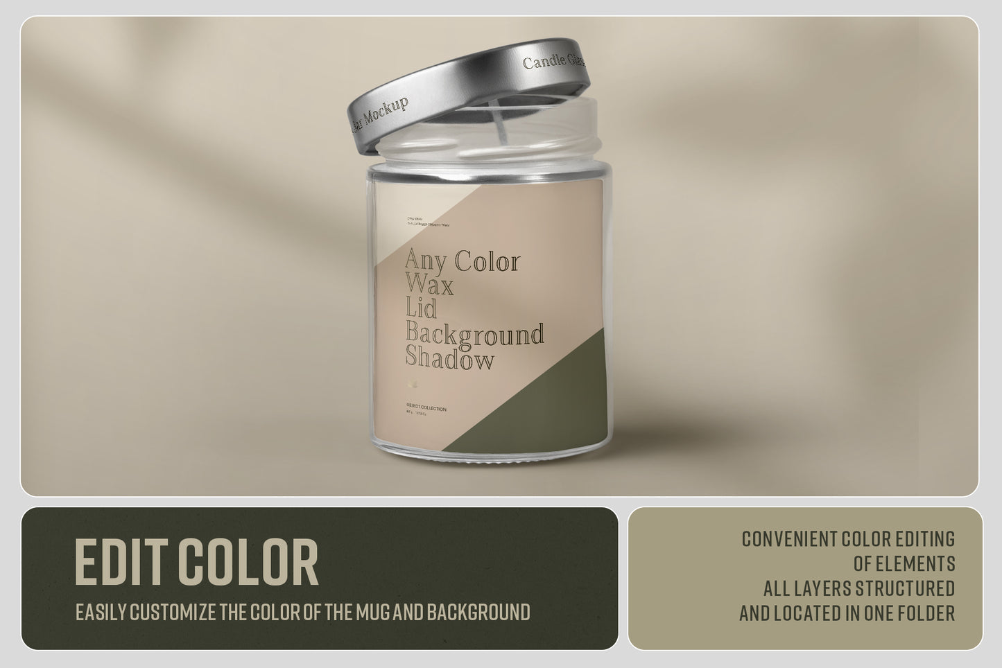 10 Mockups of Candles in a Glass Jar with a Lid. vol.01