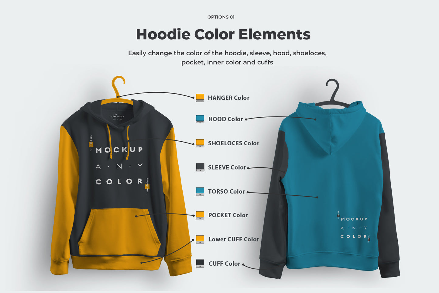 8 Mockups Hoodie. Objects