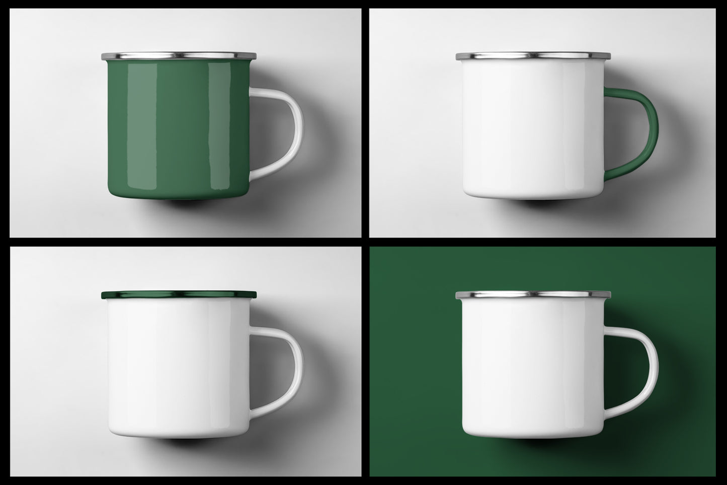 7 Mockups of Enamel Metal Mug