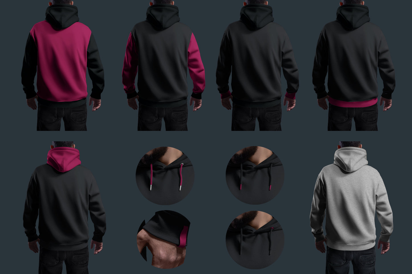 5 Mockups Oversize Hoodie