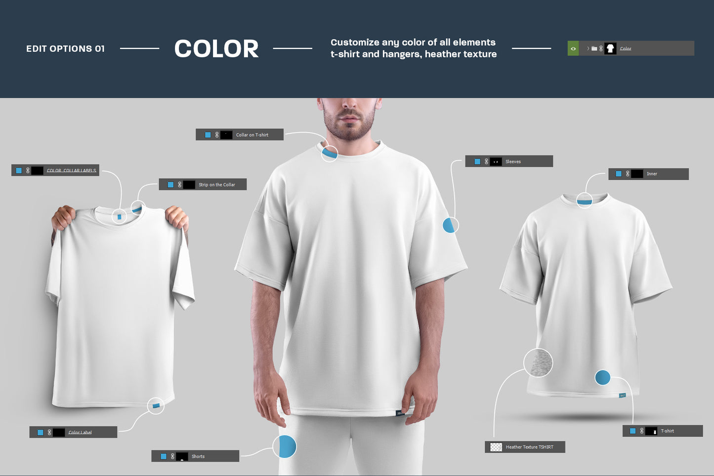 24 Oversize T-Shirt Mockup – Man/3D/Subjects ( Collection #6 )
