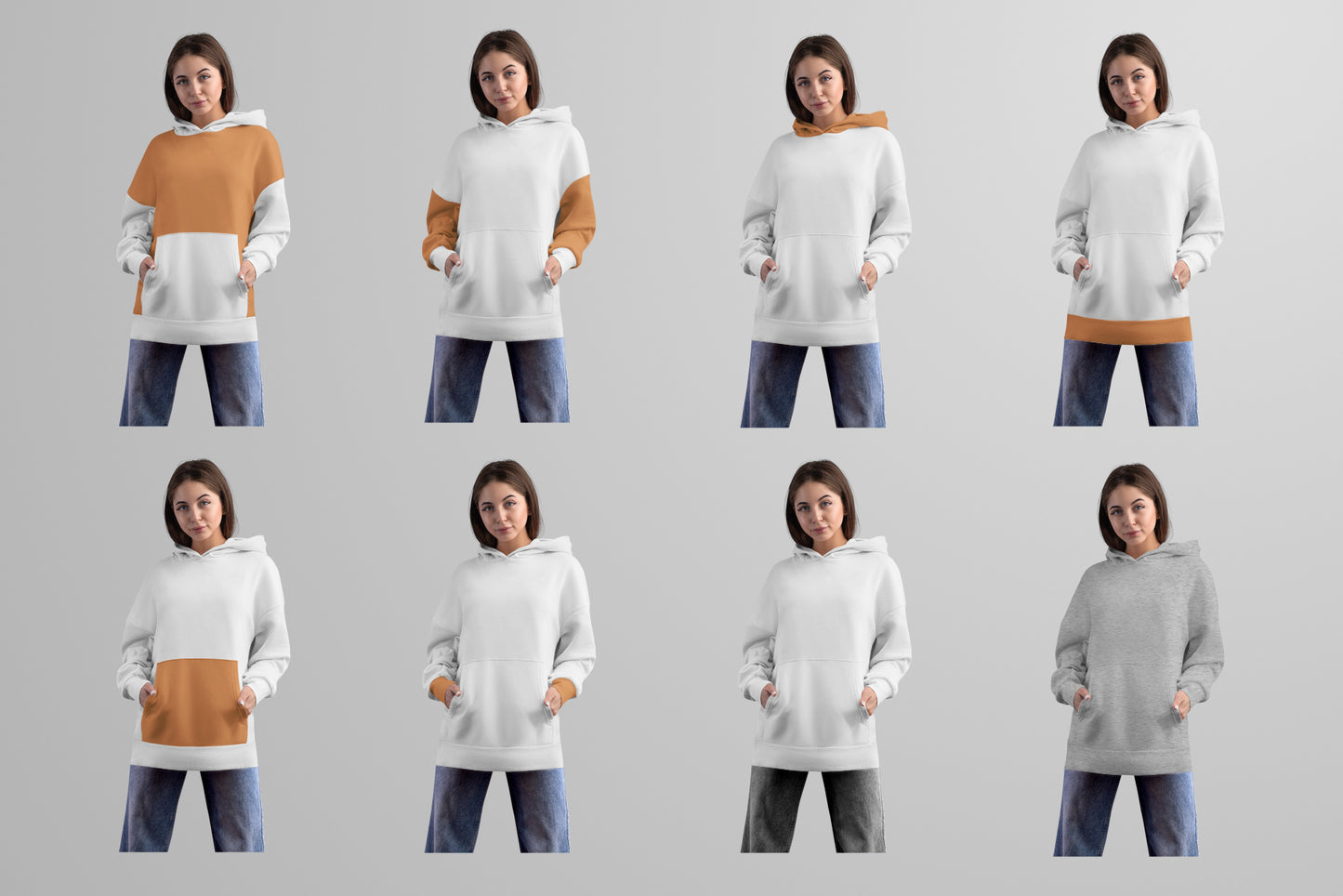 4 Mockups Woman Oversize Long Hoodie. vol.03