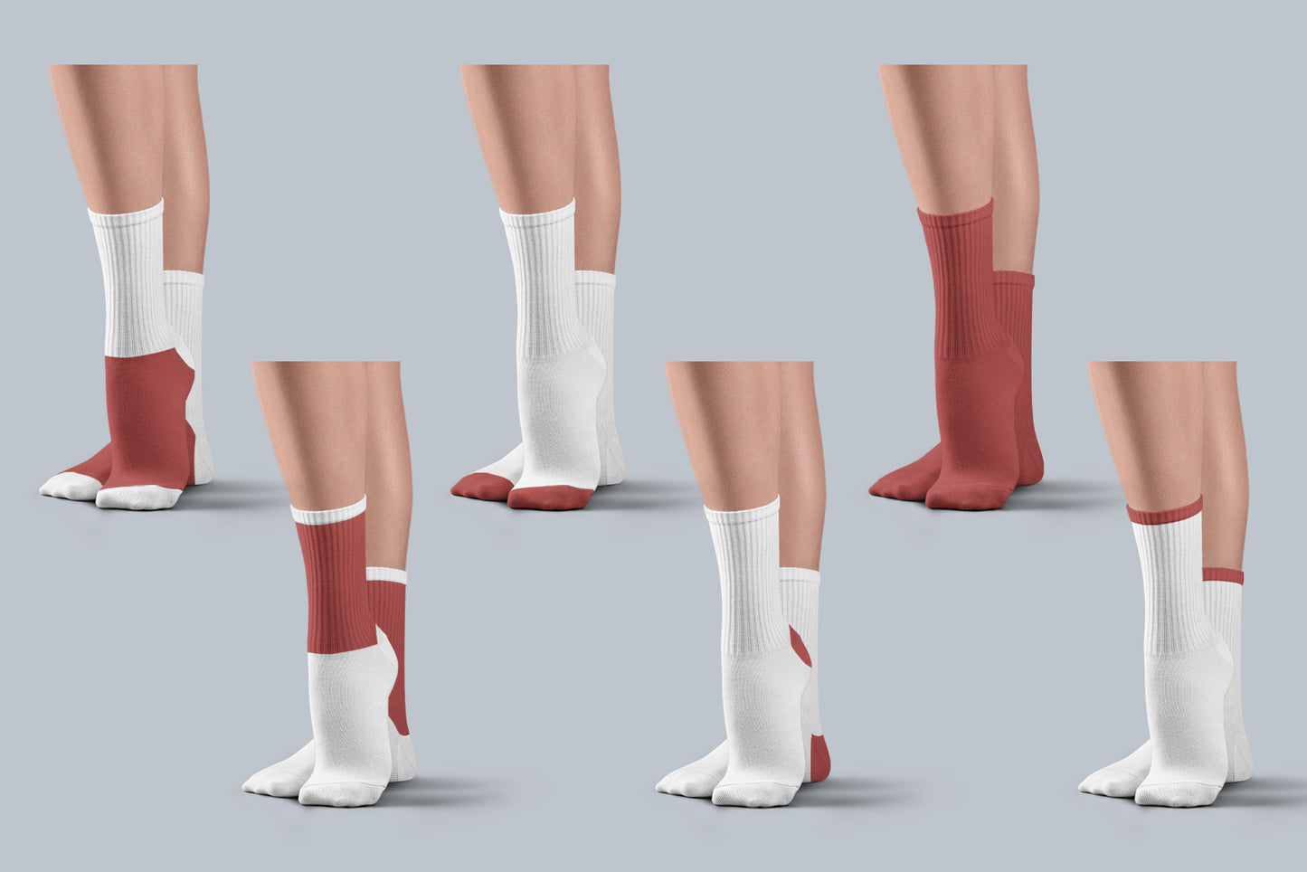 10 Mockups Long Socks on the Woman Legs