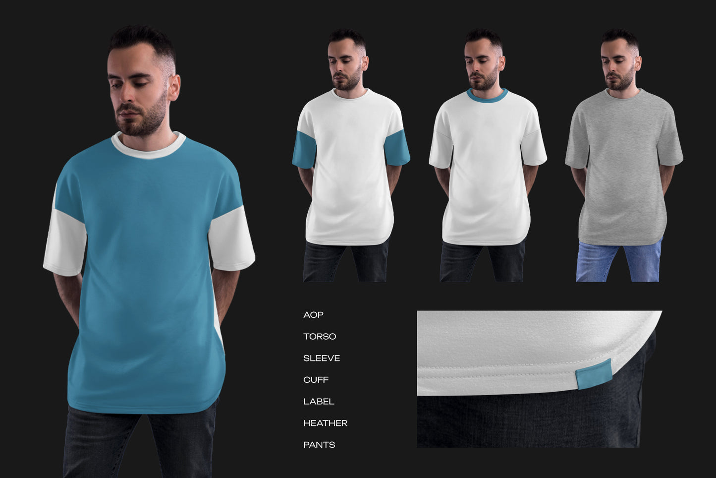 3 Mockups Oversize T-shirt