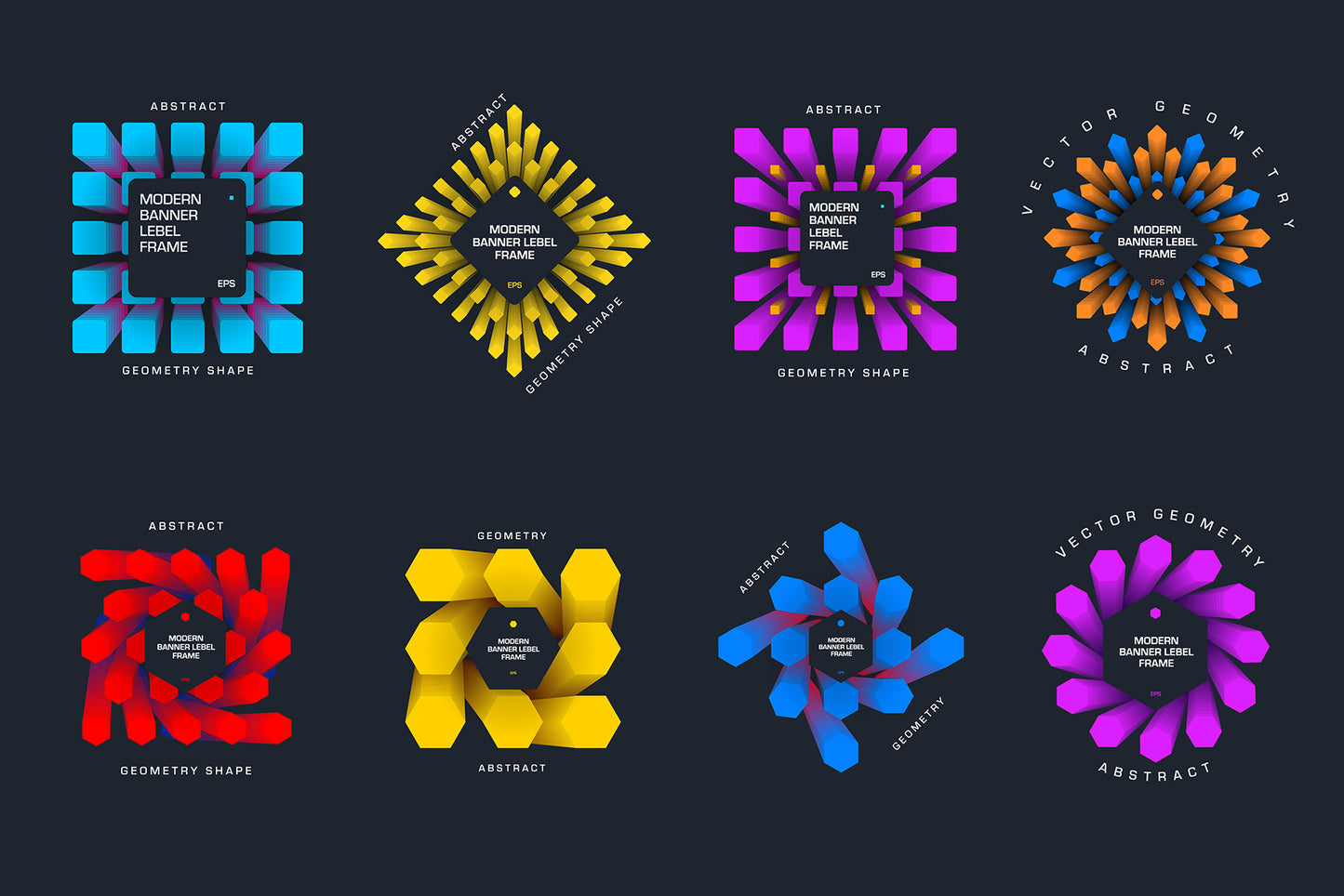 80 Abstract Veectors Shapes