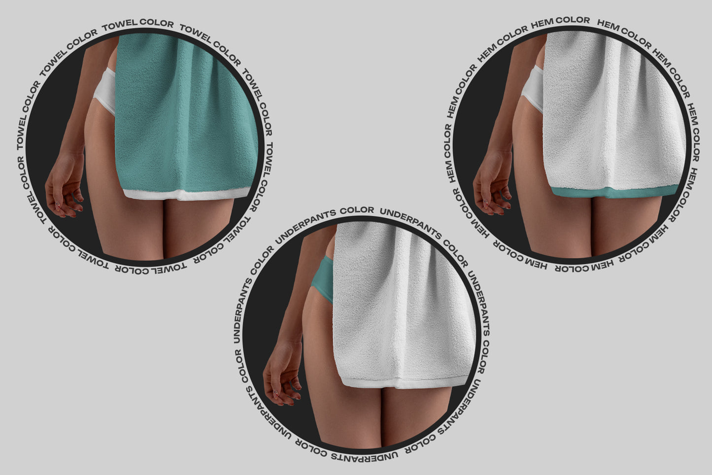 6 Mockup of a Large Bath / Beach Towel. Vol.2