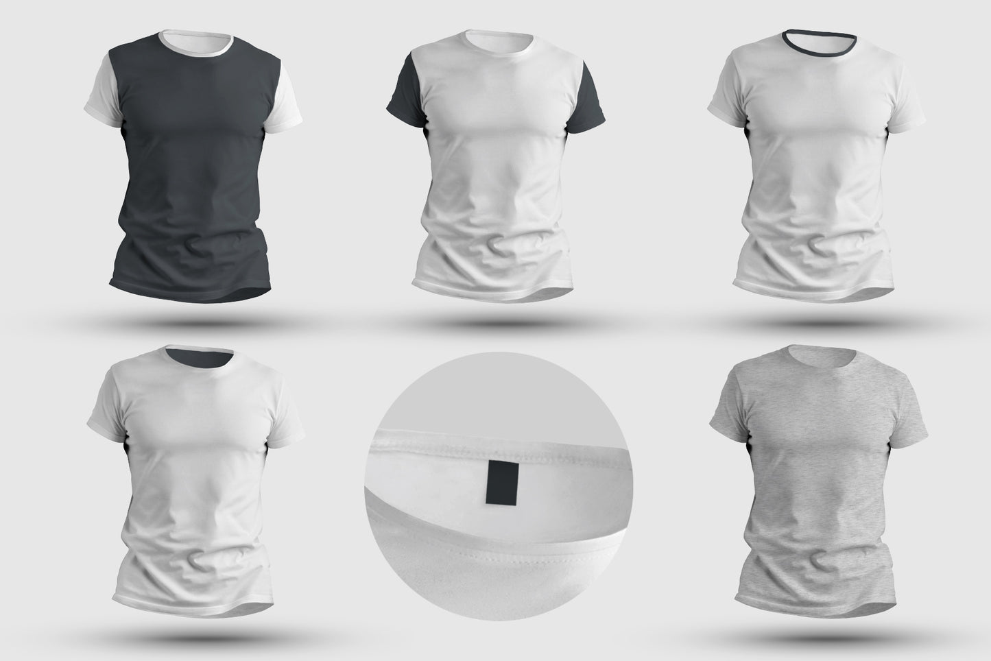 8 Mockups T-Shirts 3D Style