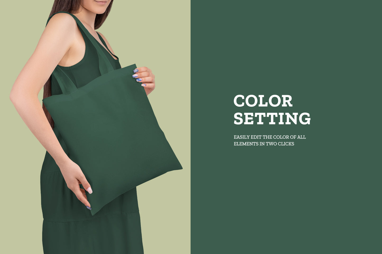 6 Shopping Tote Bag Mockups in the Hands of a Girl