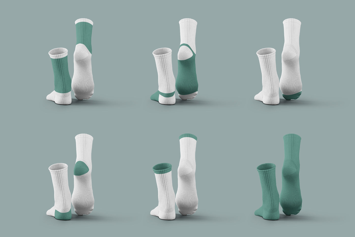7 Mockups Medium Socks in the 3D Style