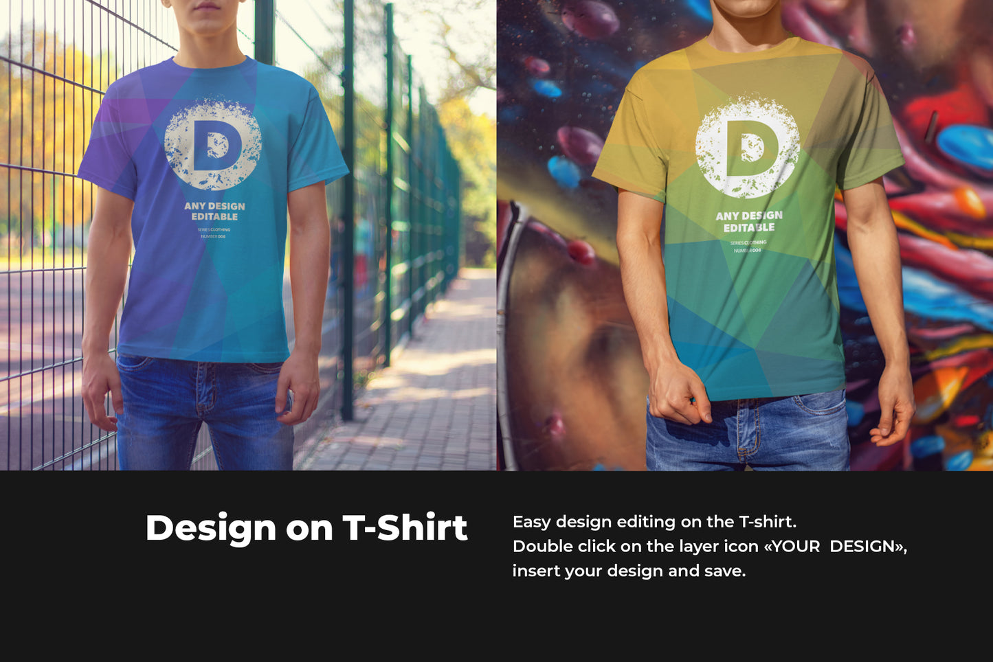 8 Mockups T-Shirts on the Man