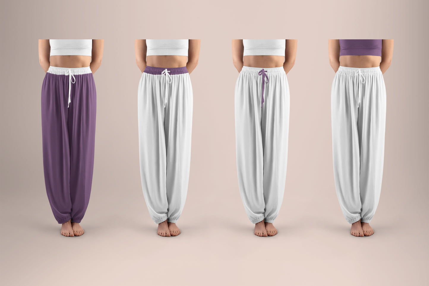 5 Wide Leg Pants Mockups for Yoga and Pilates. vol.01
