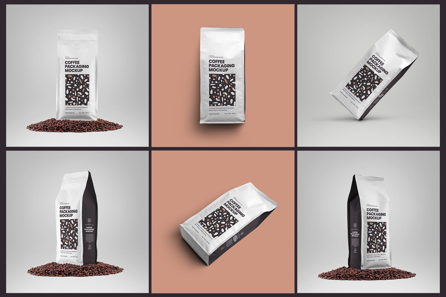 12 Side Gusset Coffee Bag Mockups