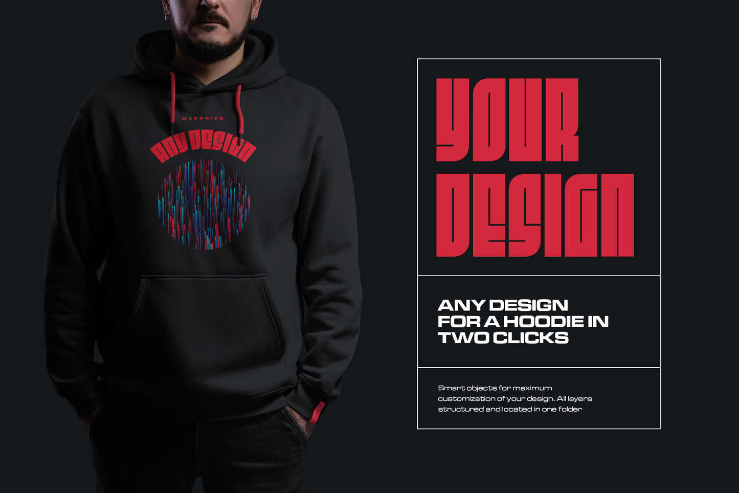5 Mockups Oversize Hoodie