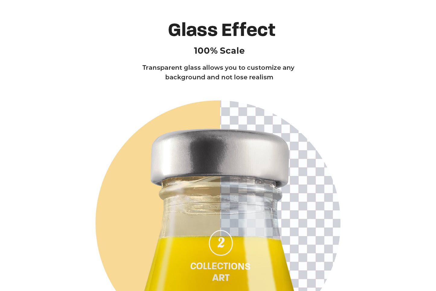 3 Mockup Glass Juice Bottle