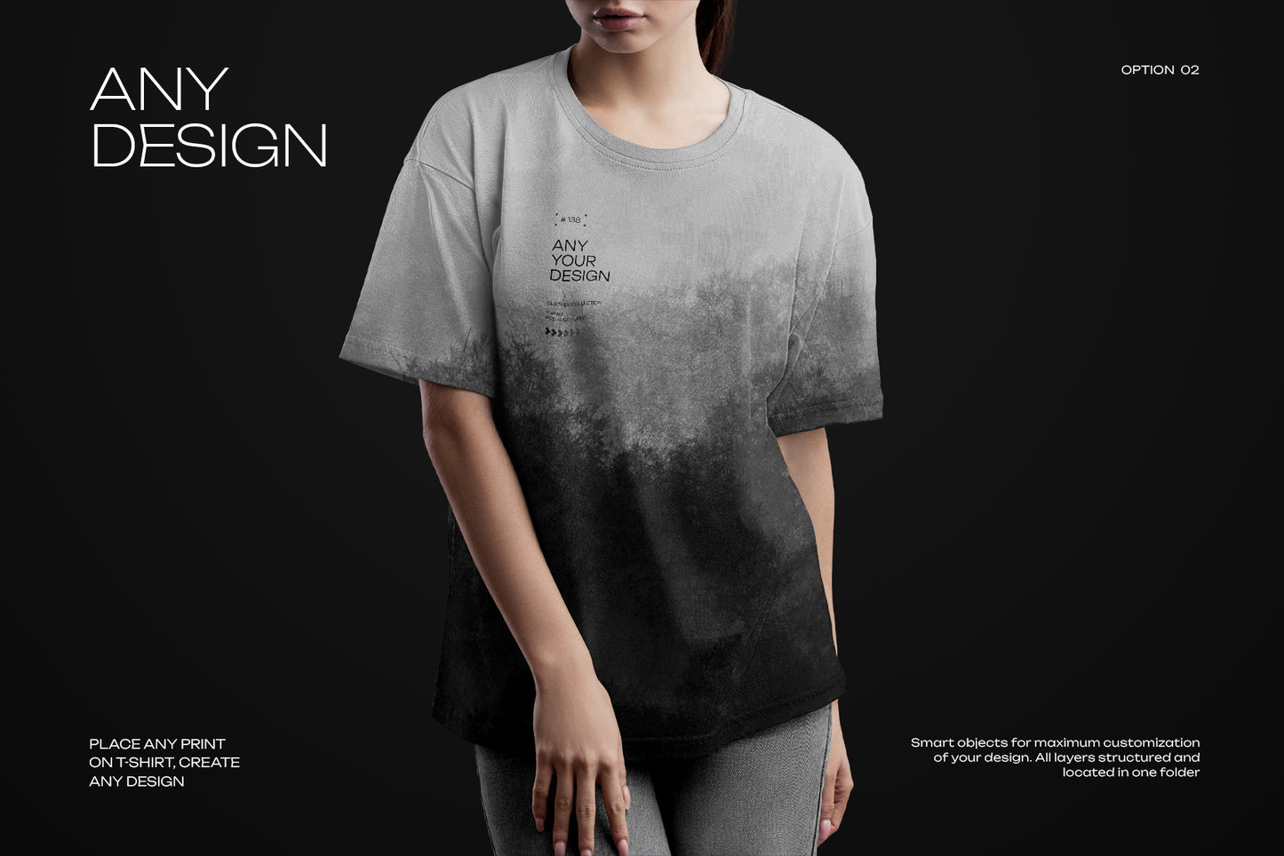 5 Mockups Woman Oversize T-Shirt