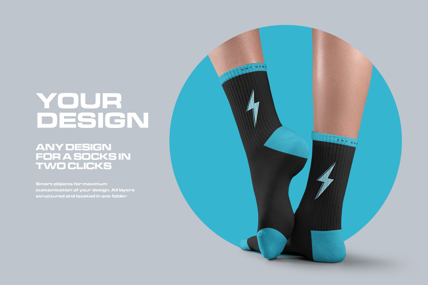 10 Mockups Long Socks on the Woman Legs