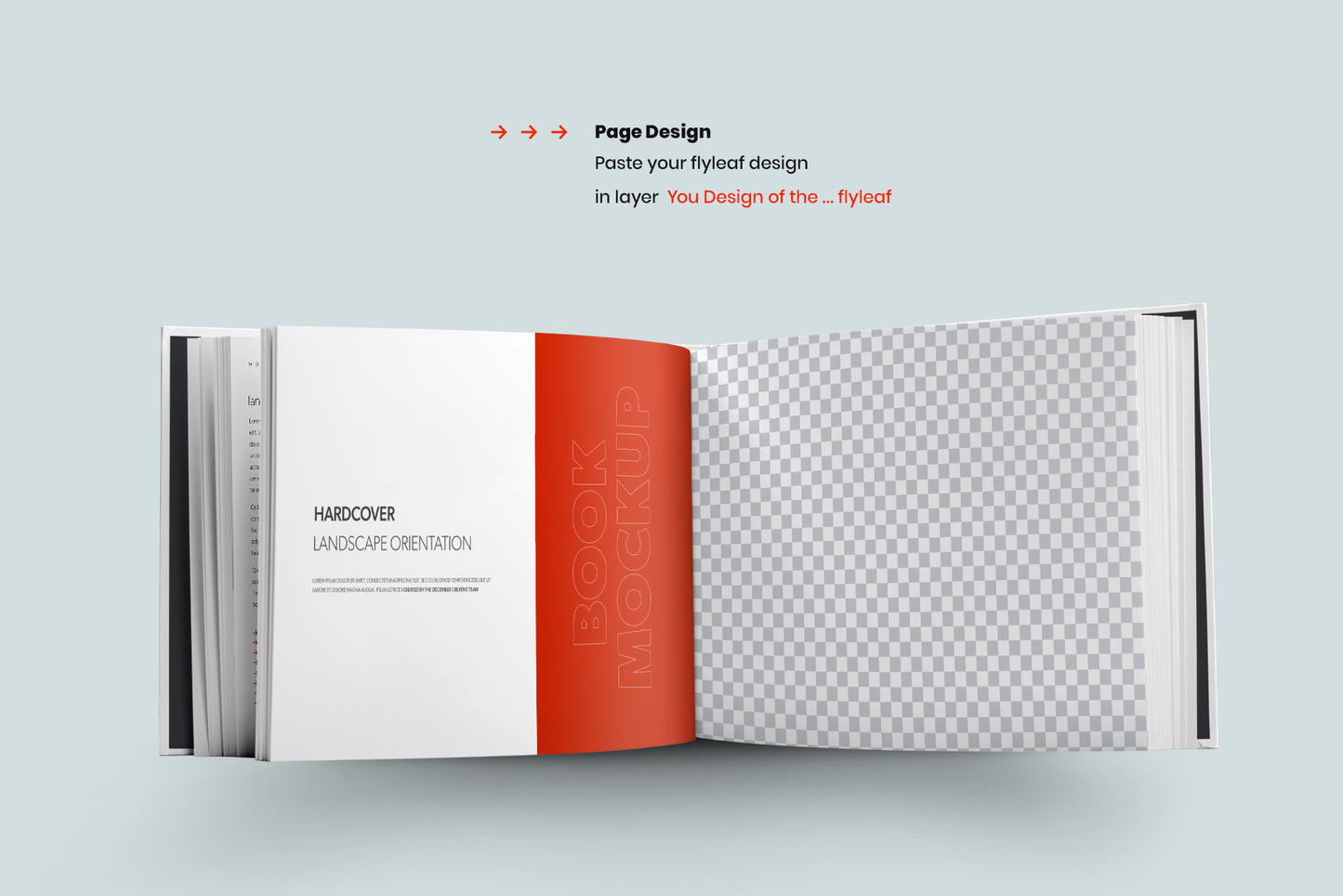 8 Book Mockups Hard Cover Landscape Oriantation. Set 2.
