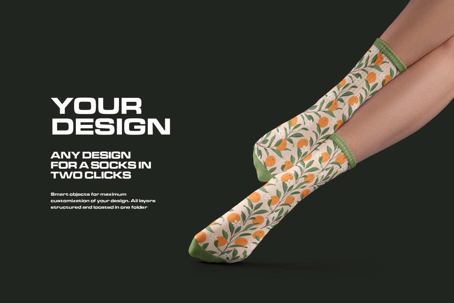 10 Mockups High Socks on the Woman Legs