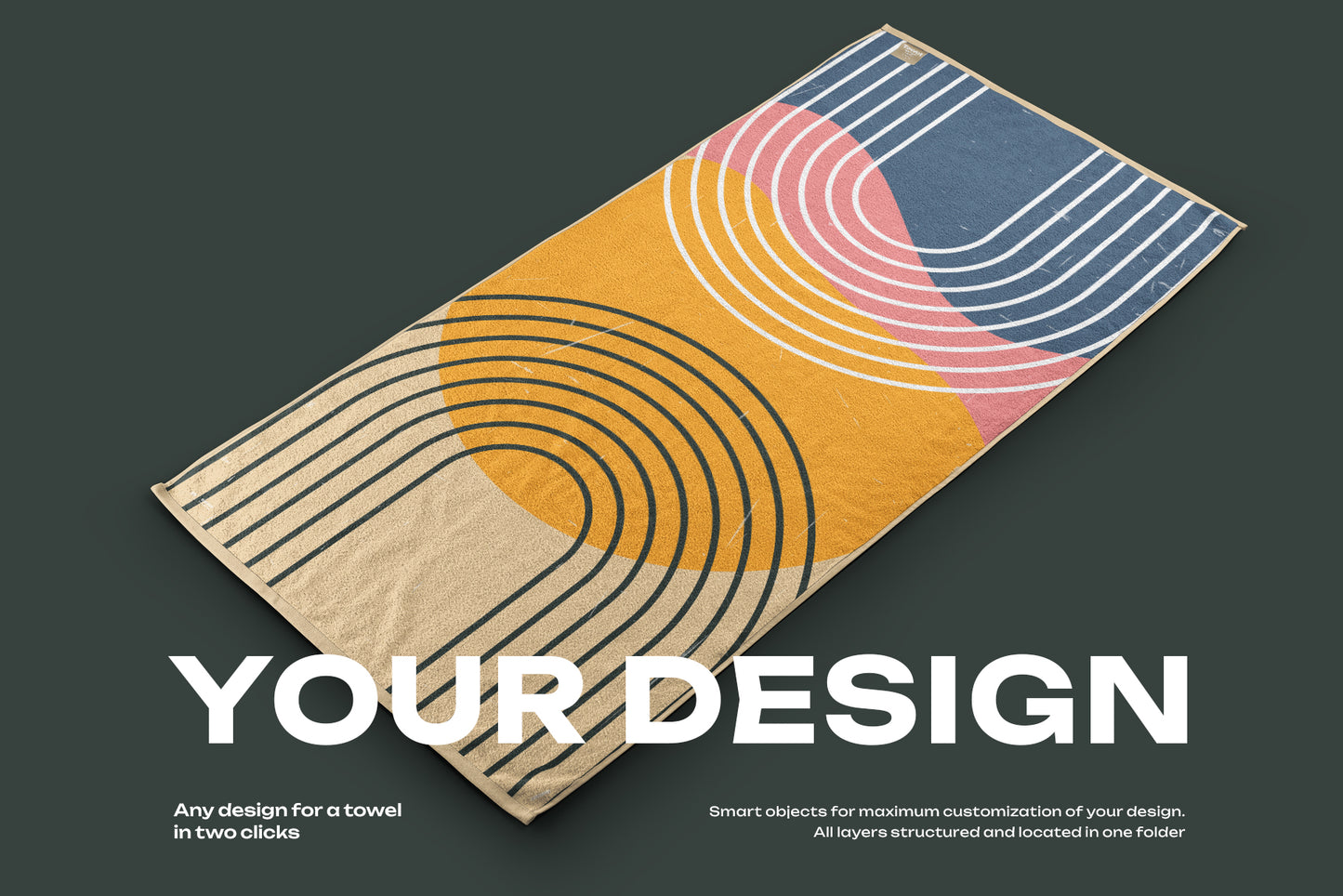 6 Mockup of a Large Bath v2 / Beach Towel