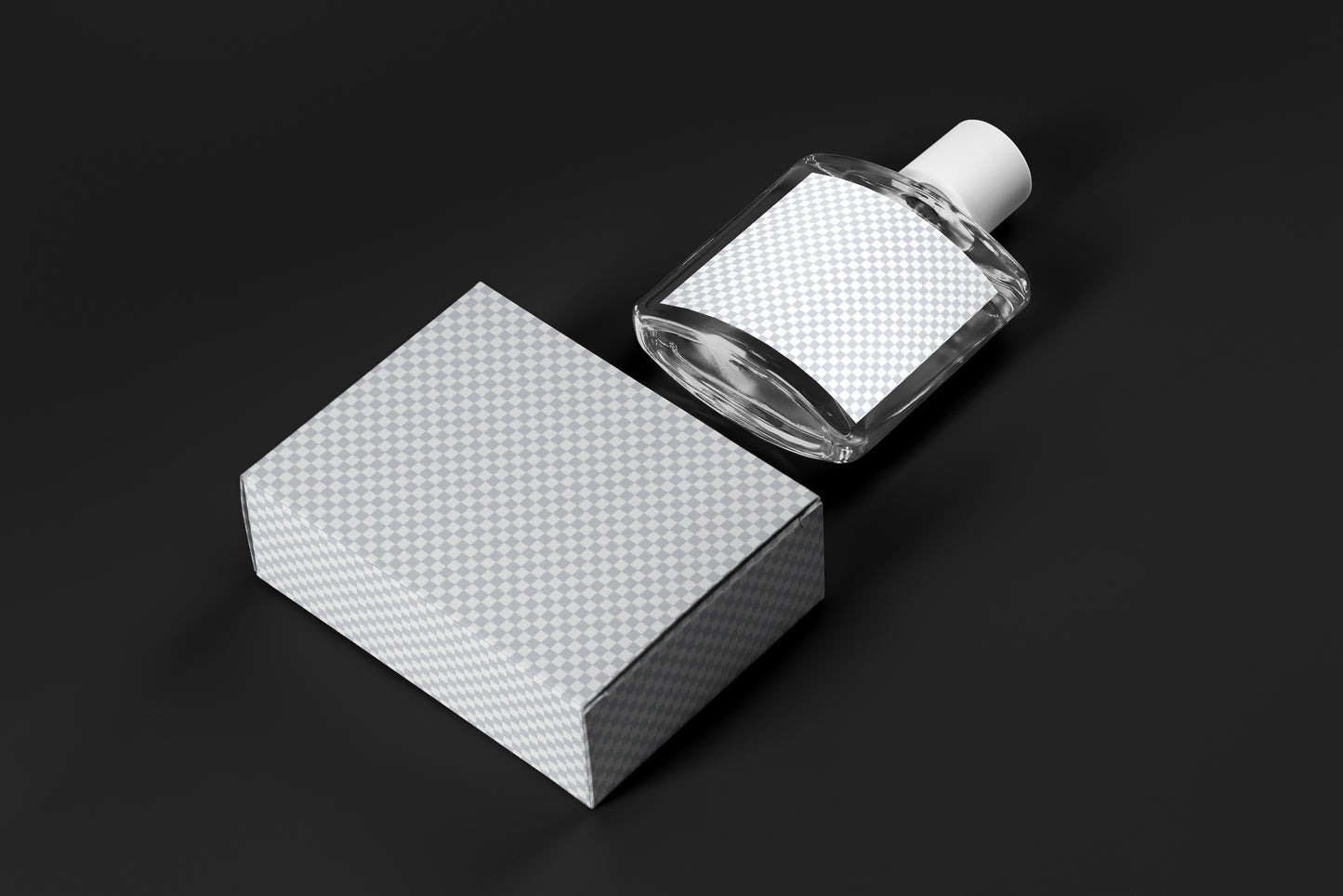 6 Perfume Packaging Mockups. Box and Bottle