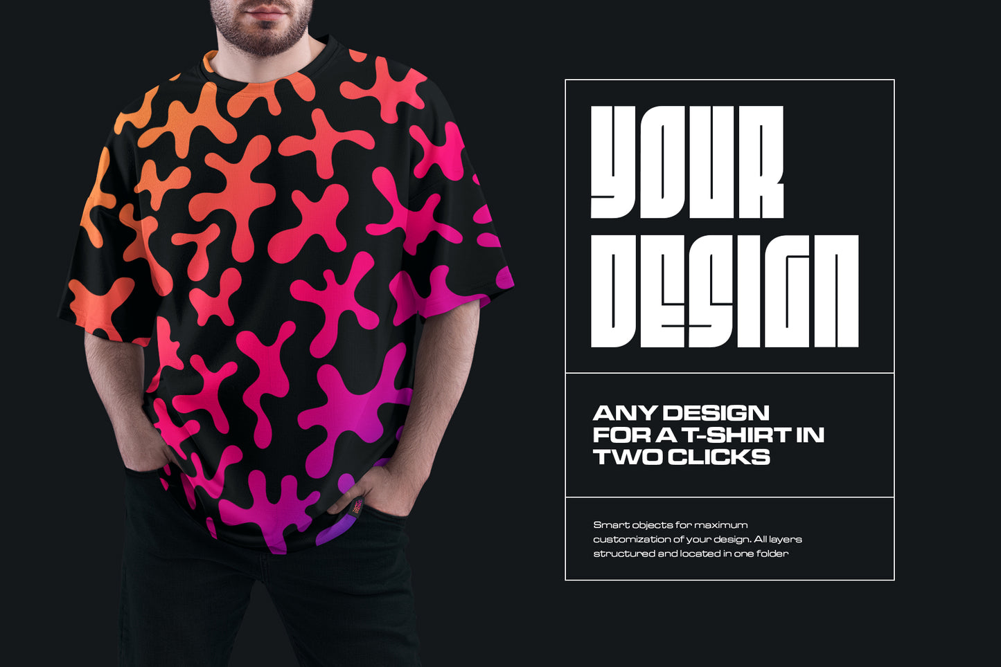 5 Mockups Oversize T-shirt