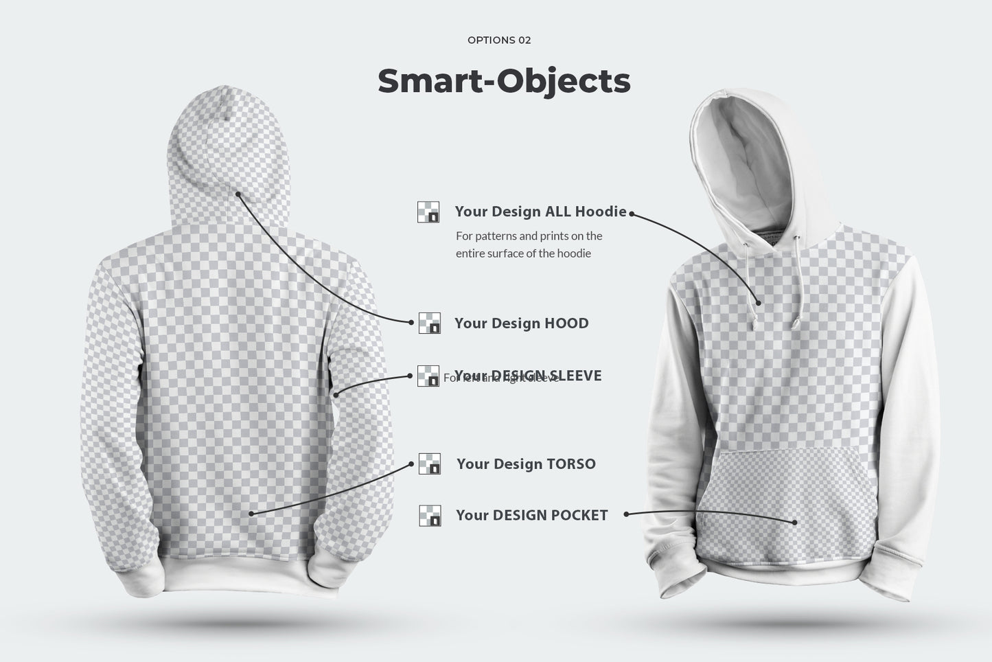 8 Mockups Hoodie. 3D Style