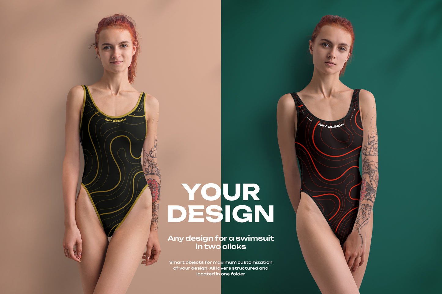 7 Athletic One Piece Swimsuit Mockups