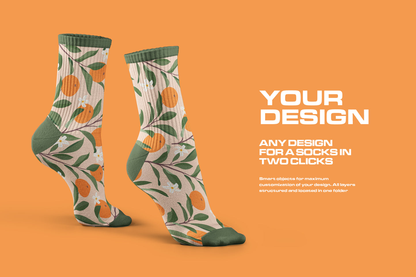 10 Mockups High Socks in the 3D Style