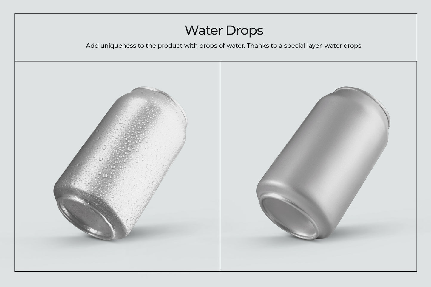 8 Mockups Aluminium Can.