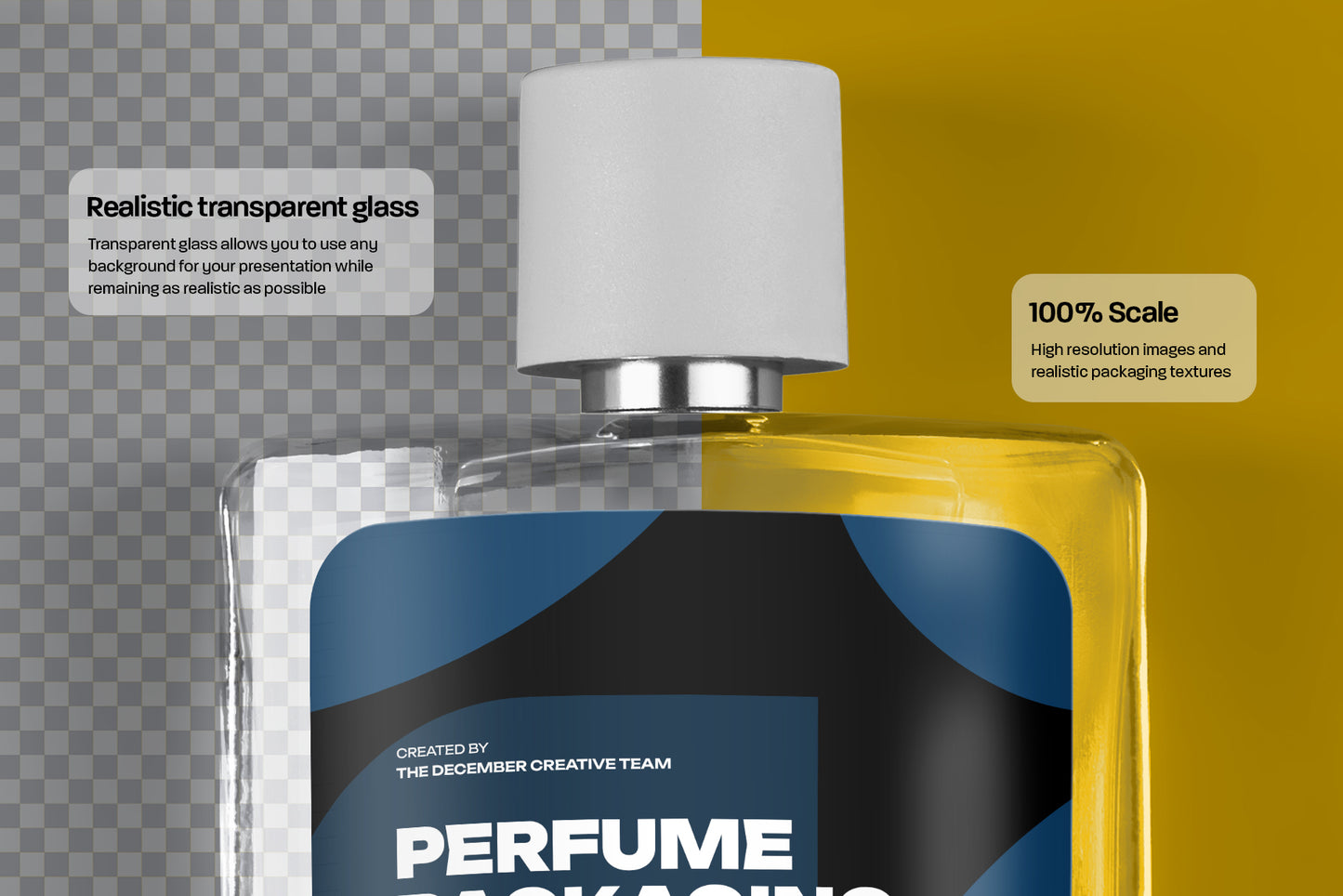 6 Perfume Packaging Mockups. Box and Bottle