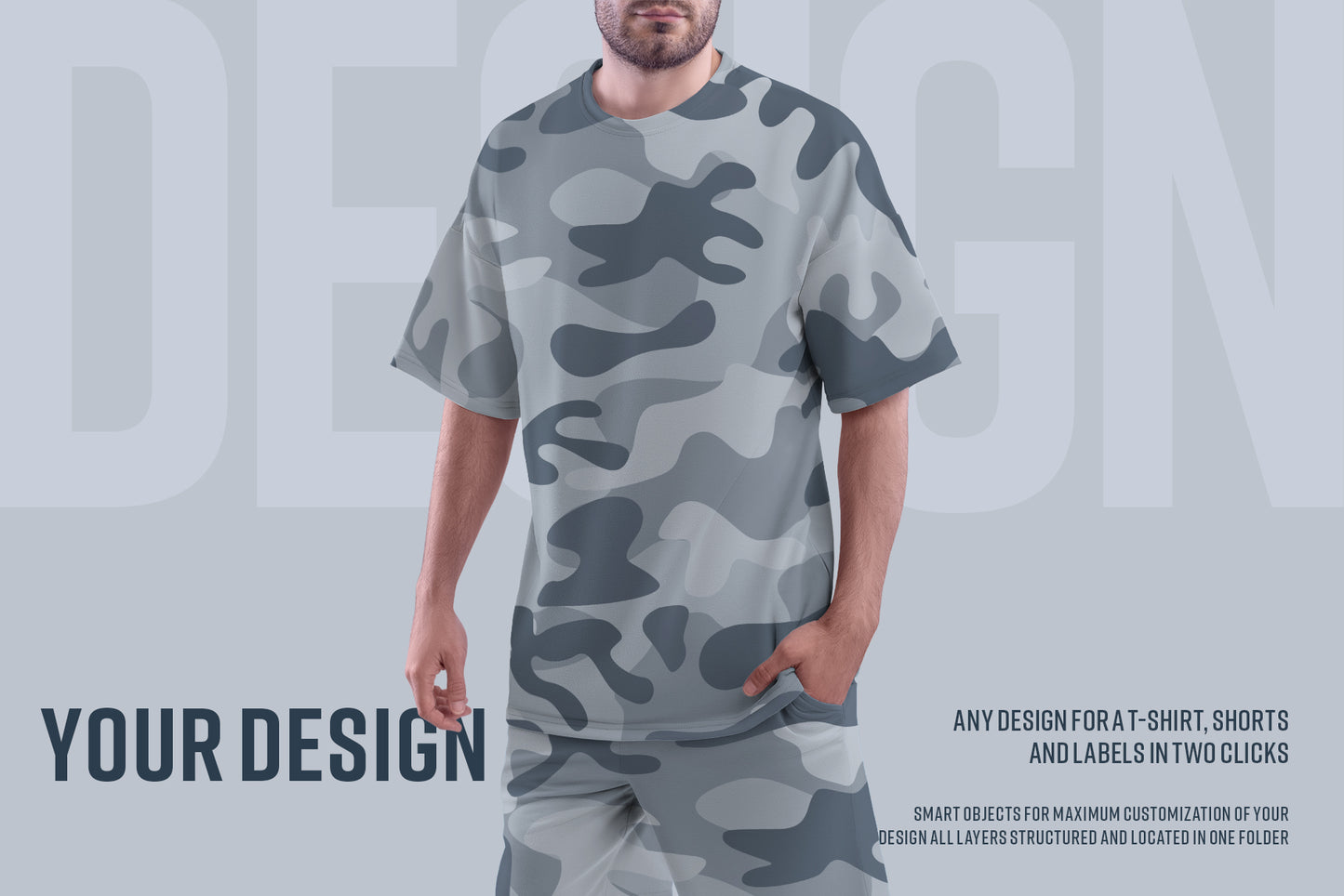9 Mockups Oversize T-shirt and Shorts