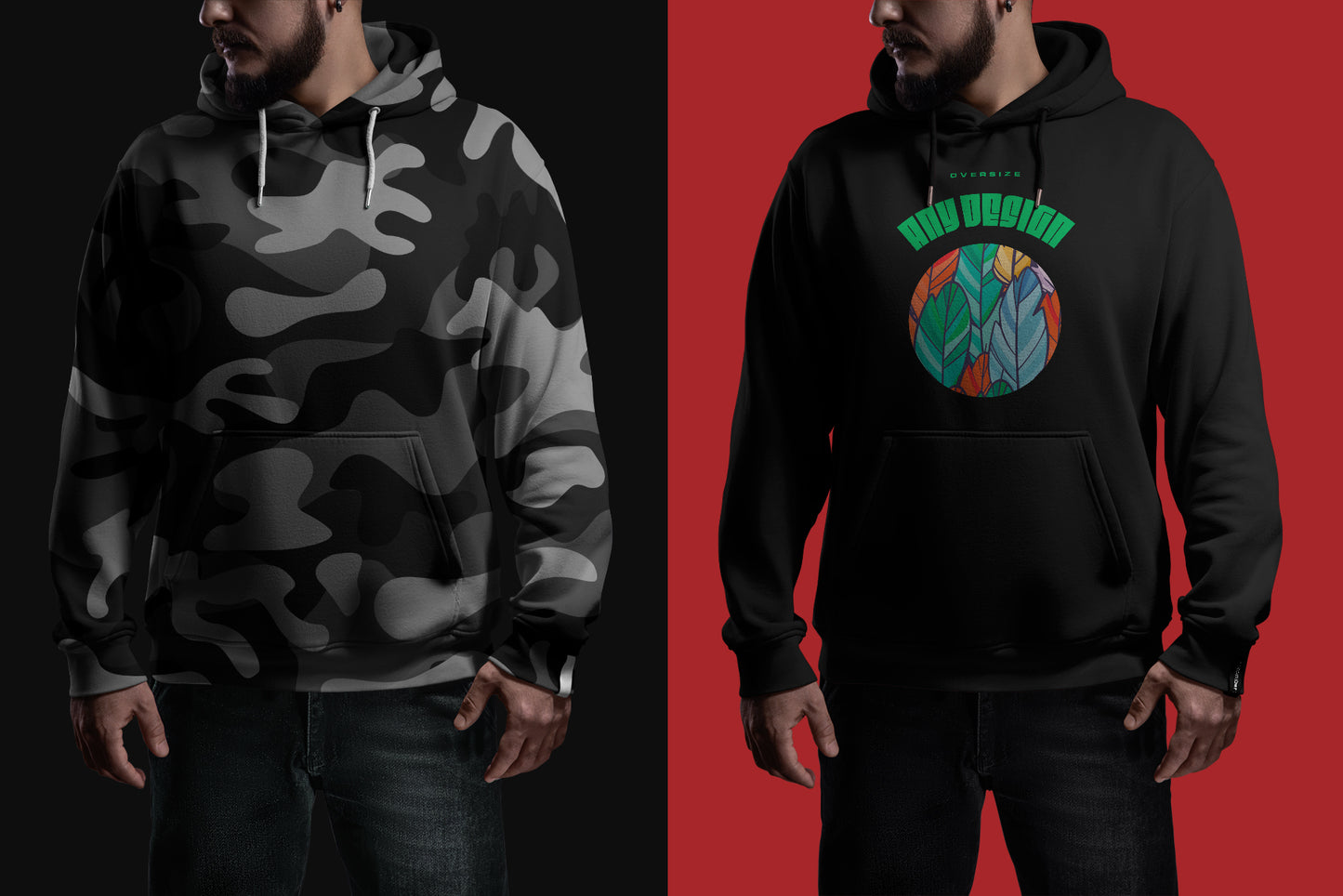 5 Mockups Oversize Hoodie
