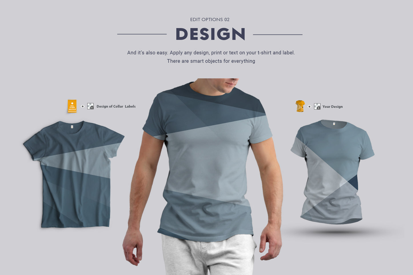 24 mockups t-shirts on the man, 3D and isolated objects