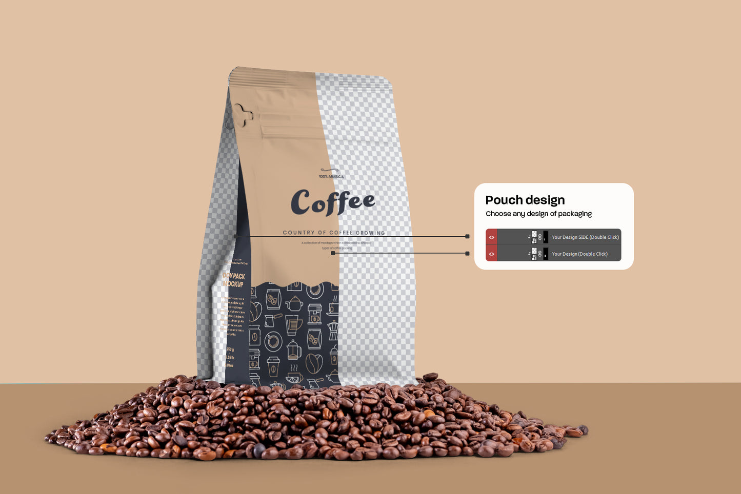 10 Coffee Bag Doy Pack Mockups