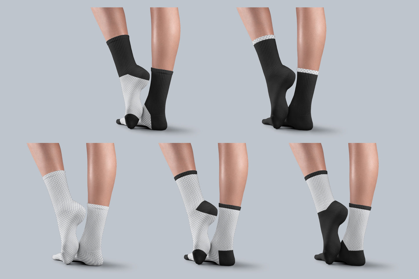 10 Mockups Long Socks on the Woman Legs