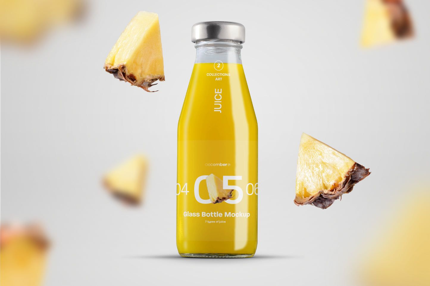 3 Mockup Glass Juice Bottle