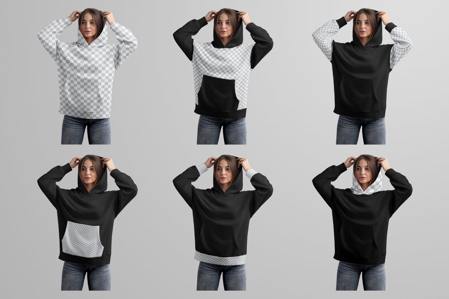 4 Mockups Woman Oversize Long Hoodie. vol.03