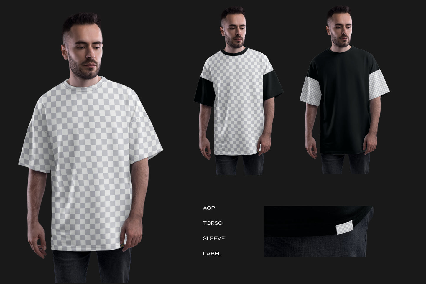 3 Mockups Oversize T-shirt