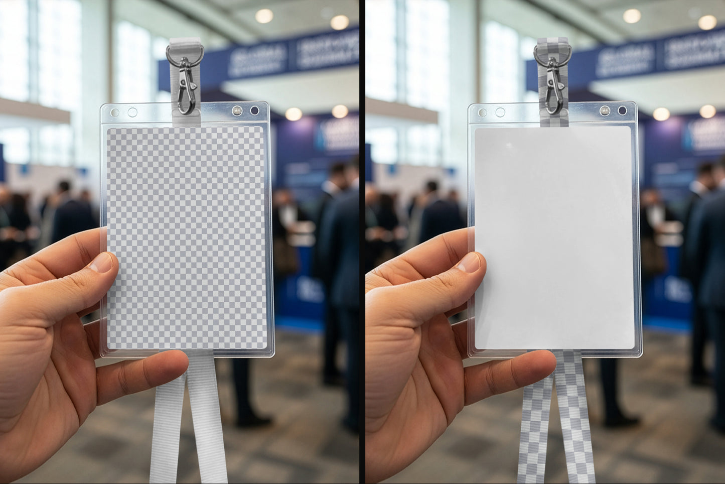 3 ID Card Badge Mockups. Vol.02. Generated AI