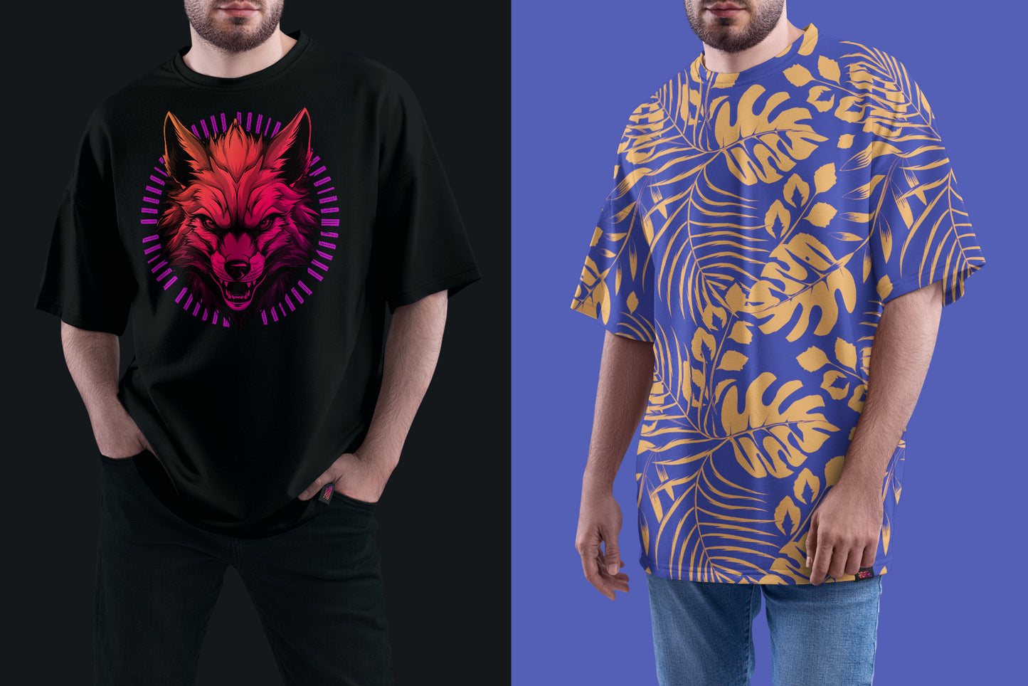 5 Mockups Oversize T-shirt