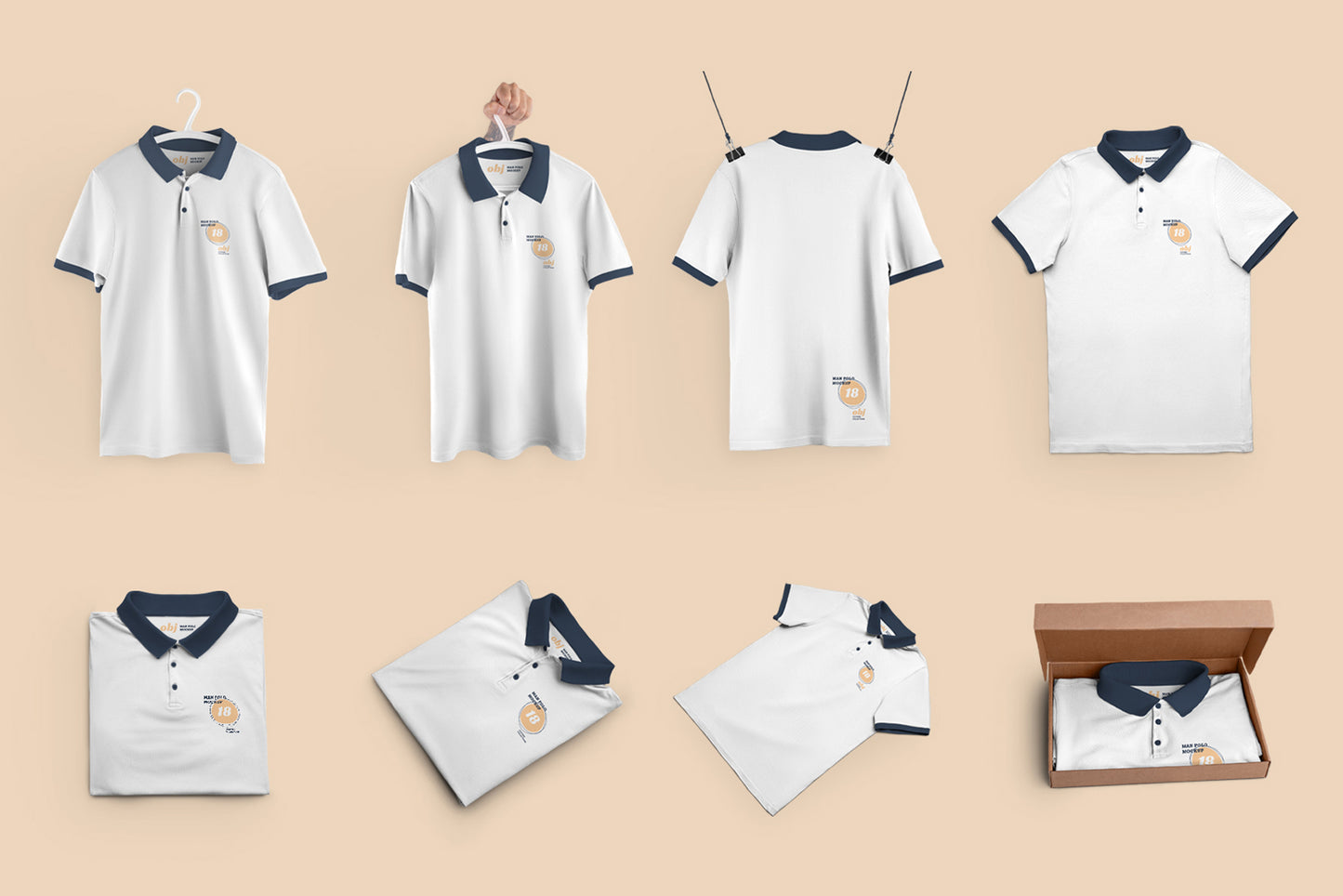 24 Polo Men Mockup - Man/3D/Objects ( Collection #4 )