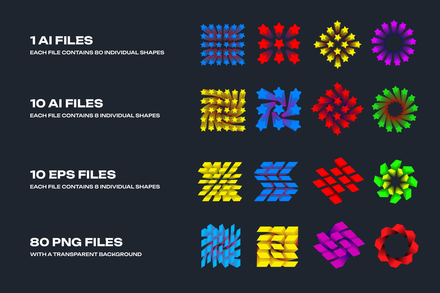 80 Abstract Veectors Shapes