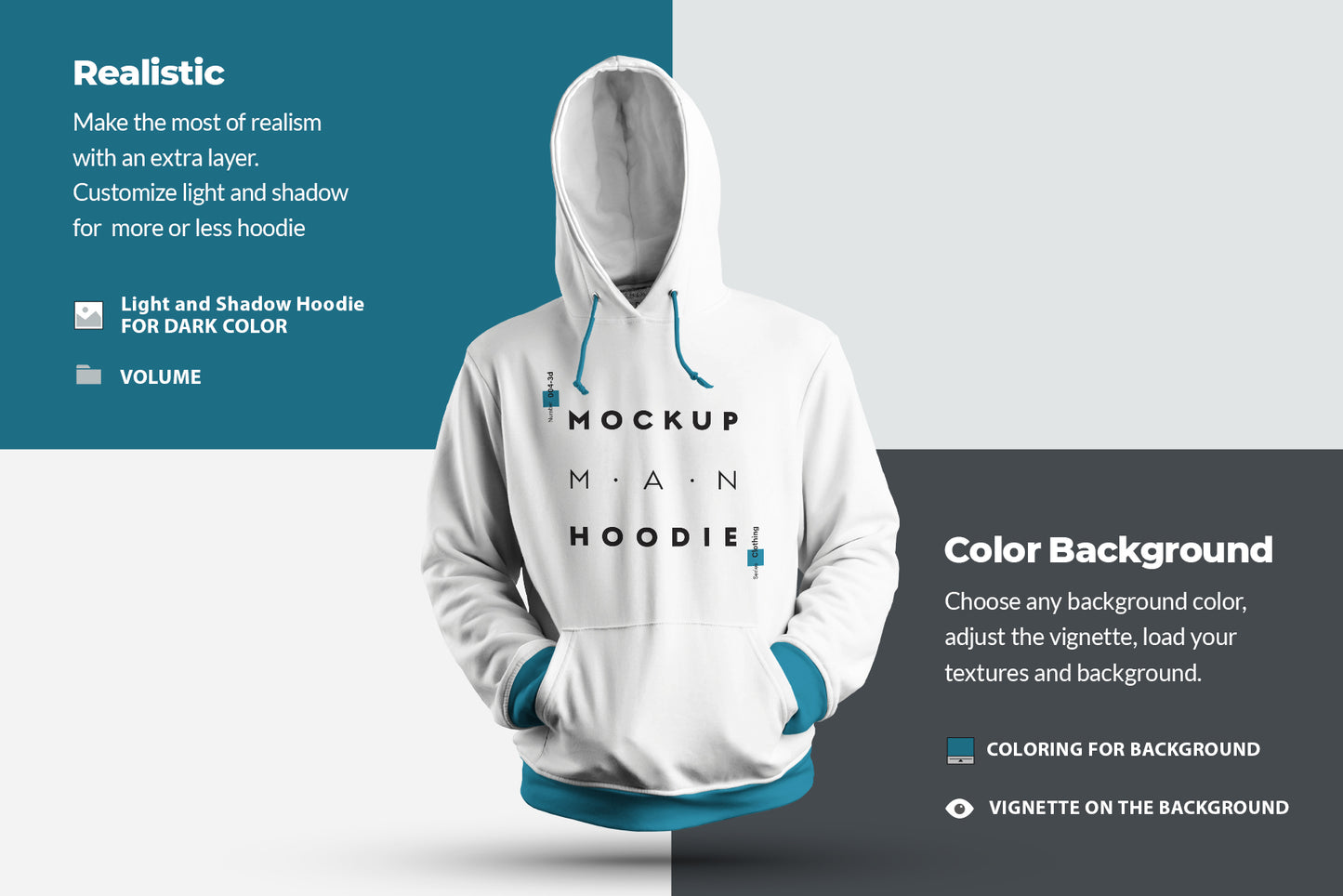 8 Mockups Hoodie. 3D Style
