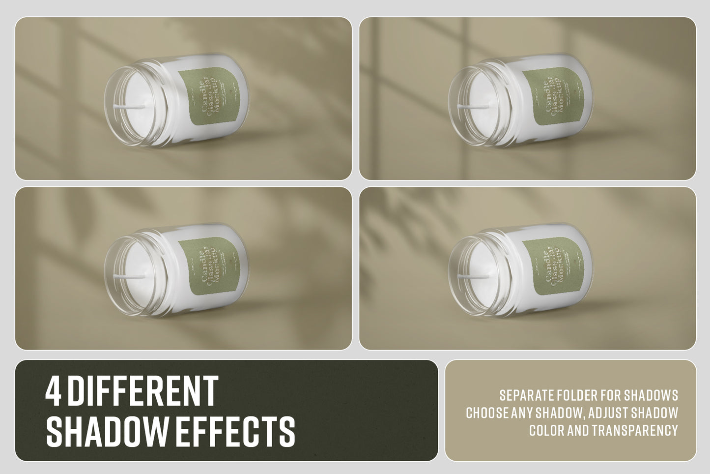 10 Mockups of Candles in a Glass Jar with a Lid. vol.01